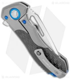 Marfione Custom Protocol HP BBTI Bolster CF Blue Ti (3" Mirror) 394-MCK -Blade HQ Shop Mardione Custom Protocol HP BBTI Bolster CF Blue Ti Mirror BHQ 107988 jr side