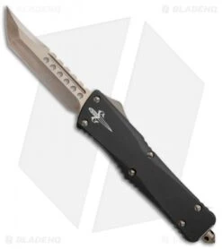 Marfione Custom Combat Troodon Hellhound Tanto OTF Knife Black (Bronze SW)