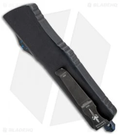 Marfione Custom Combat Troodon S/E HP Star Grind Blue Ringed Ti (3.8" Mirror) -Blade HQ Shop Marfione Custom Combat Troodon SE HP Star Grind Blue Ringed Ti Mirror BHQ 97229 jr side