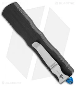 Marfione Custom Dirac OTF Automatic Knife Aluminum/Blue Ringed (3" Mirror) -Blade HQ Shop Marfione Custom Dirac OTF Auto Mirror BHQ 115574 jr side