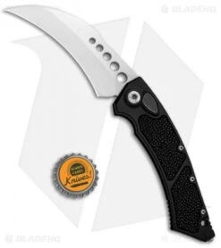 Marfione Custom Hawk Automatic Knife Stingray Skin (4" Hand Rub Satin) -Blade HQ Shop Marfione Custom Hawk Auto Stingray Skin Hand Rub Satin BHQ 105065 jr bottlecap