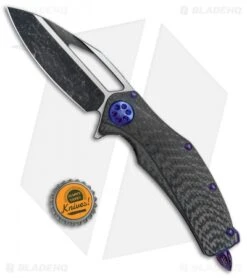 Marfione Custom Matrix-R Flipper Knife Carbon Fiber/Purple Haze (Dark Matter) -Blade HQ Shop Marfione Custom Matrix R CF Purple Haze Dark Matter BHQ 77990 jr bottlecap