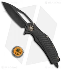 Marfione Custom Matrix-R Flipper Knife Carbon Fiber (3.75" DLC Apocalyptic) -Blade HQ Shop Marfione Custom Matrix R CF TT BHQ 68438 jr bottlecap