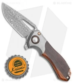 Marfione Custom Protocol Knife Ironwood Copper Accents (2.8" Gator Belly Dam.) 9 Marfione Custom Protocol Knife Ironwood Copper Accents (2.8" Gator Belly Dam.) -Blade HQ Shop Marfione Custom Protocol Ironwood Copper Accents 3 Gator Belly Damascus 505 MCK BHQ 118632 LS Bottlecap