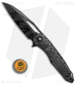 Marfione Custom Sigil MK6 Knife Snake Skin Ghost DLC Ti (3.75" Ghost DLC M390) -Blade HQ Shop Marfione Custom Sigil MK6 ghosted snake DLC ti ghosted DLC BHQ 71511 er size