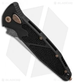 Marfione Custom Socom Elite Automatic Knife W/ Stingray Skin (4" Satin) -Blade HQ Shop Marfione Custom Socom Elite Stingray Skin Two Tone DLC BHQ 89393 er spine