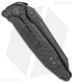 Marfione Custom Socom Elite Liner Lock Knife Warcom Carbon Fiber (4" DLC) -Blade HQ Shop Marfione Custom Socom Elite Warcom DLC TTAP CF DLC HW DLC Warcom BHQ 138632 jr side