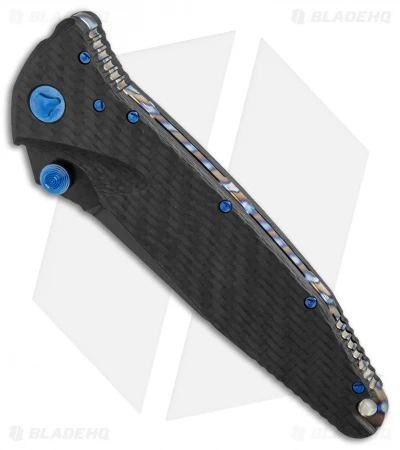 Marfione Custom Socom Elite S/E Knife CF W/ Flamed Spacer + Blue HW (DLC Satin) 5 Marfione Custom Socom Elite S/E Knife CF W/ Flamed Spacer + Blue HW (DLC Satin) - Image 3