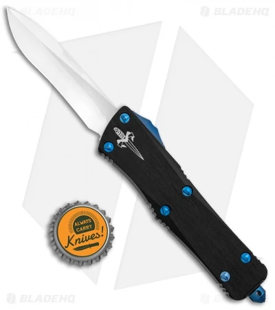 Marfione Custom Troodon OTF Knife Anodized Hefted Alloy W/Blue Ti (3" Mirror) 6 Marfione Custom Troodon OTF Knife Anodized Hefted Alloy W/Blue Ti (3" Mirror) - Image 4