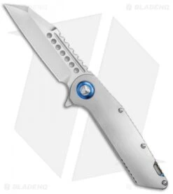 Marfione Custom Warhound Frame Lock Knife Ti W/ Flamed Backspacer (3.75" Satin)