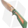 Marfione/Strider Custom MSG-3.5 Flipper Knife Green/Copper (3.5" Bronze Satin) -Blade HQ Shop Marfione Strider Custom MSG copper inlay bronze satin BHQ 71509 jr