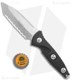 Microtech Socom Alpha Mini S/E Fixed Blade Tanto (3.75" SW Full Serr) -Blade HQ Shop Micortech Socom Alpha Mini SE Tanto SW Full Serr BHQ 140615 jr bottlecap