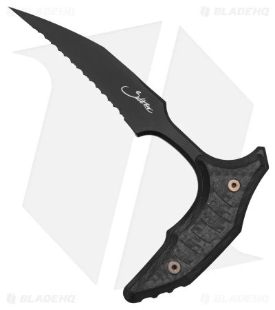 Microtech BEE S/E Wharncliffe Double Push Daggers Carbon Fiber (2.5" DLC Serr) 6 Microtech BEE S/E Wharncliffe Double Push Daggers Carbon Fiber (2.5" DLC Serr) - Image 4