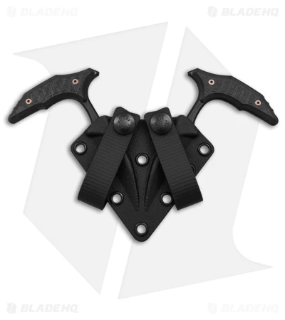 Microtech BEE S/E Wharncliffe Double Push Daggers Carbon Fiber (2.5" DLC Serr) 8 Microtech BEE S/E Wharncliffe Double Push Daggers Carbon Fiber (2.5" DLC Serr) - Image 6