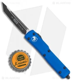 Microtech Blue UTX70 Tanto D/A OTF Automatic Knife (Two-Tone PLN) 149-1BL 9 Microtech Blue UTX70 Tanto D/A OTF Automatic Knife (Two-Tone PLN) 149-1BL -Blade HQ Shop Microtech Blue UTX 70 Tanto DA Auto TT BHQ 6581 jr bottlecap