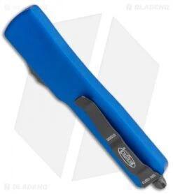 Microtech Blue UTX70 Tanto D/A OTF Automatic Knife (Two-Tone PLN) 149-1BL 8 Microtech Blue UTX70 Tanto D/A OTF Automatic Knife (Two-Tone PLN) 149-1BL -Blade HQ Shop Microtech Blue UTX 70 Tanto DA Auto TT BHQ 6581 jr side