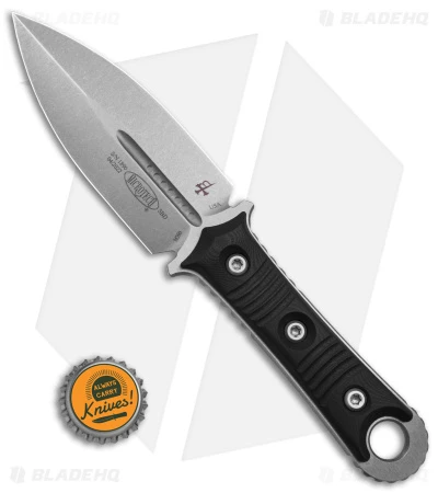 Microtech Borka SBD Dagger Fixed Blade Knife Black G-10 (4.4" Stonewash) 6 Microtech Borka SBD Dagger Fixed Blade Knife Black G-10 (4.4" Stonewash) - Image 4