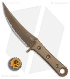 Microtech Borka SBK Fixed Blade Knife Tan G-10 (5" Tan PVD Full Serr) 200-3PVDTN -Blade HQ Shop Microtech Borka SBK Tan G10 Tan PVD full serr BHQ 77775 er bottlecap 2