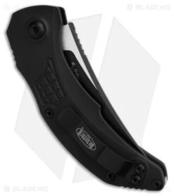 Microtech Brachial S/E Automatic Knife Black Aluminum (3.25" Black) 268A-1T -Blade HQ Shop Microtech Brachial SE AK Black Alum ein Black BHQ 181090 td side