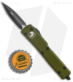 Microtech CA Legal UTX-70 OTF D/E Auto Knife OD Green (1.9" Black) CA147-1OD -Blade HQ Shop Microtech CA Legal UTX 70 DE Auto OD Green Black CA147 1OD BHQ 141068 jr bottlecap
