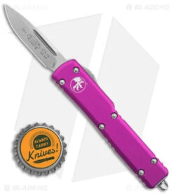 Microtech CA Legal UTX-70 S/E OTF Auto Knife Violet (1.9" SW) CA148-10 -Blade HQ Shop Microtech CA Legal UTX 70 S E OTF Automatic Knife Violet 1in SW BHQ 146603 td size