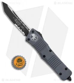 Microtech Combat Troodon Automatic OTF Knife Tanto Gray (3.8" Black Serr) 9 Microtech Combat Troodon Automatic OTF Knife Tanto Gray (3.8" Black Serr) -Blade HQ Shop Microtech Combat Troodon Auto OTF Tanto Gray Black Serr 144 2GY BHQ 98225 jr bottlecap 1