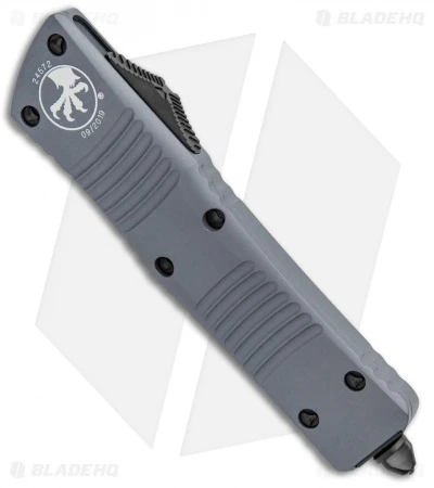 Microtech Combat Troodon Automatic OTF Knife Tanto Gray (3.8" Black Serr) 4 Microtech Combat Troodon Automatic OTF Knife Tanto Gray (3.8" Black Serr) - Image 2