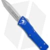 Microtech Combat Troodon D/E OTF Automatic Knife Blue (3.8" Stonewash) -Blade HQ Shop Microtech Combat Troodon D E OTF Automatic Knife Blue 3.8in Stonewash 142 10BL BHQ 98051 1
