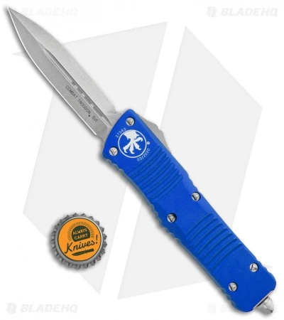 Microtech Combat Troodon D/E OTF Automatic Knife Blue (3.8" Stonewash) 6 Microtech Combat Troodon D/E OTF Automatic Knife Blue (3.8" Stonewash) - Image 4