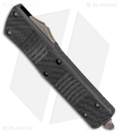 Microtech Signature Series Combat Troodon D/E OTF Knife CF (3.8" Bronze) 4 Microtech Signature Series Combat Troodon D/E OTF Knife CF (3.8" Bronze) - Image 2