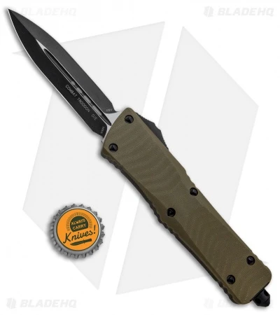 Microtech Combat Troodon D/E OTF Automatic Knife OD Green G-10 (3.8" Black) 6 Microtech Combat Troodon D/E OTF Automatic Knife OD Green G-10 (3.8" Black) - Image 4