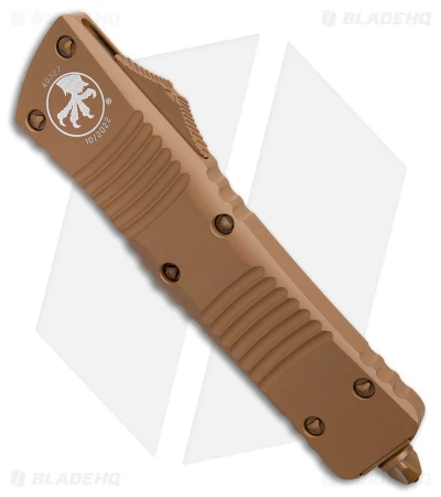 Microtech Combat Troodon D/E OTF Automatic Knife Tan (3.8" Cerakote Tan) 4 Microtech Combat Troodon D/E OTF Automatic Knife Tan (3.8" Cerakote Tan) - Image 2