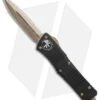 Microtech Combat Troodon D/E OTF Knife Black (3.8" Bronze Full Serr) 142-15