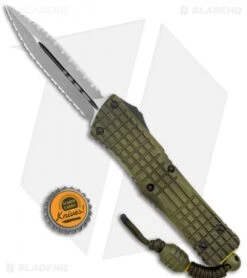 Microtech Combat Troodon D/E OTF Frag Off Series Green (4" Serr) 142-DR12 -Blade HQ Shop Microtech Combat Troodon DE OTF Frag Off Series Green Serr BHQ 134788 jr bottlecap