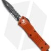 Microtech Combat Troodon D/E OTF Auto Knife Orange (3.8" Black Serr) 142-2OR -Blade HQ Shop Microtech Combat Troodon DE OTF Orange Black Serr 142 2OR BHQ 95398 jr