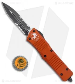 Microtech Combat Troodon D/E OTF Auto Knife Orange (3.8" Black Serr) 142-2OR -Blade HQ Shop Microtech Combat Troodon DE OTF Orange Black Serr 142 2OR BHQ 95398 jr bottlecap