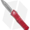 Microtech Combat Troodon D/E OTF Automatic Knife Red Distressed (3.8" SW) -Blade HQ Shop Microtech Combat Troodon DE Red SW 142 10DRD BHQ 111437 jr 1