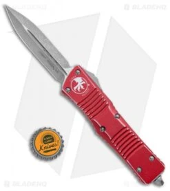 Microtech Combat Troodon D/E OTF Automatic Knife Red Distressed (3.8" SW) -Blade HQ Shop Microtech Combat Troodon DE Red SW 142 10DRD BHQ 111437 jr bottlecap 1