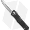 Microtech Combat Troodon OTF Knife D/E Dagger (3.8" Satin Full Serr) 142-6 -Blade HQ Shop Microtech Combat Troodon DE dagger satin full serr BHQ 5299 er