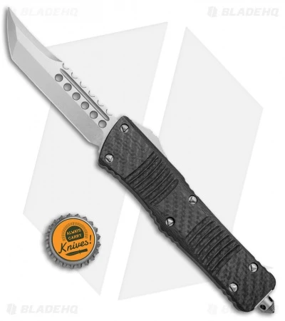 Microtech Combat Troodon Hellhound Tanto OTF Knife CF (3.8" Stonewash) 6 Microtech Combat Troodon Hellhound Tanto OTF Knife CF (3.8" Stonewash) - Image 4