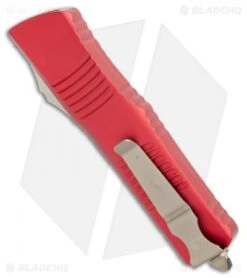 Microtech Signature Series Combat Troodon Hellhound Tanto OTF Knife (3.8" Brnz) -Blade HQ Shop Microtech Combat Troodon Hellhound Tanto OTF Red Bronze 219 13RDS BHQ 107993 jr side