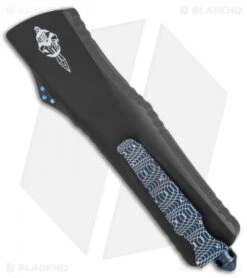 Microtech Combat Troodon Hellhound Tanto Carbon Fiber (3.4" Spiro Damascus) -Blade HQ Shop Microtech Combat Troodon Hellhound Tanto cf spiro damascus BHQ 68763 er side