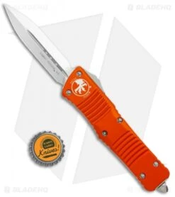 Microtech Combat Troodon OTF D/E Automatic Knife Orange (3.8" Satin) -Blade HQ Shop Microtech Combat Troodon OTF DE Auto Orange Satin 142 4OR BHQ 98084 jr bottlecap