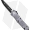 Microtech Combat Troodon OTF Dagger Automatic Knife Gray (3.8" Black Full Serr) -Blade HQ Shop Microtech Combat Troodon OTF Dagger Auto Gray Black Full Serr BHQ 98079 jr