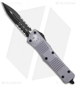 Microtech Combat Troodon OTF D/E Automatic Knife Gray (3.8" Black Serr)
