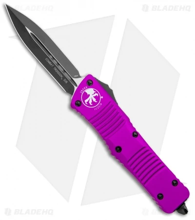 Microtech Combat Troodon OTF D/E Dagger Knife Violet (3.8" Black Plain) 3 Microtech Combat Troodon OTF D/E Dagger Knife Violet (3.8" Black Plain)