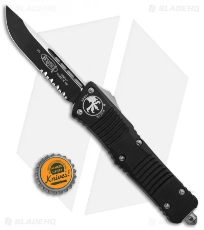 Microtech Combat Troodon S/E OTF Automatic Knife (3.8" Black Serr) 143-2 6 Microtech Combat Troodon S/E OTF Automatic Knife (3.8" Black Serr) 143-2 - Image 4