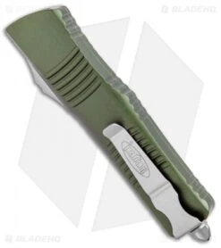 Microtech Combat Troodon S/E OTF Automatic Knife OD Green (3.8" Stonewash) -Blade HQ Shop Microtech Combat Troodon SE OTF Auto OD Green SW 143 10OD BHQ 98103 jr side