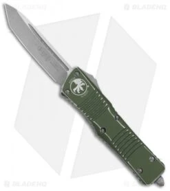 Microtech Combat Troodon Tanto OTF Automatic Distressed OD Green (4" Apoc)