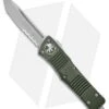 Microtech Combat Troodon T/E Automatic OTF Knife OD Green (3.8" SW Serr) -Blade HQ Shop Microtech Combat Troodon Tanto OD Green SW Serr 144 11OD BHQ 98204 jr